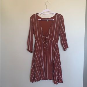 Striped Fit-and-Flare dress